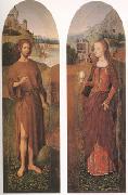 Hans Memling John the Baptist and st mary magdalen wings of a triptych (mk05) china oil painting reproduction